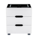 Artiss Smart Bedside Table 3 Drawers with Wireless Charging Ports LED White ADAD - RnR Galore