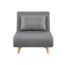 Artiss Sofa Bed Convertible Couch Recliner Lounge Chair Linen Grey - RnR Galore