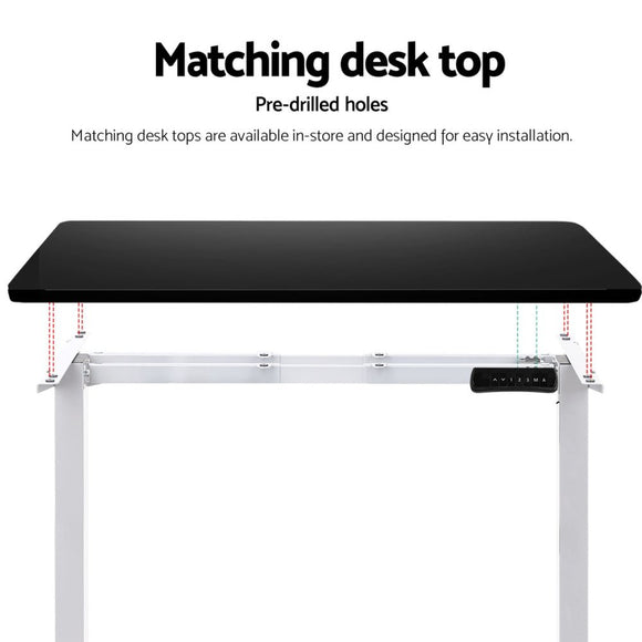 Artiss Standing Desk Frame Only Dual Motor Motorised White - RnR Galore
