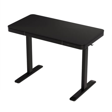 Artiss Standing Desk Motorised Electric Dual Motor Drawer 120CM Black - RnR Galore