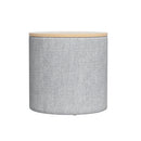 Artiss Storage Ottoman Blanket Box 40cm Linen Round Grey - RnR Galore
