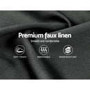 Artiss Tino Bed Frame Queen Size Charcoal Fabric - RnR Galore