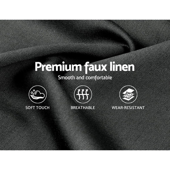 Artiss Tino Bed Frame Queen Size Charcoal Fabric - RnR Galore