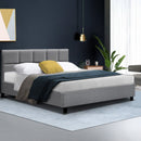 Artiss Tino Bed Frame Queen Size Grey Fabric - RnR Galore