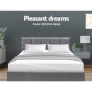 Artiss Tino Bed Frame Queen Size Grey Fabric - RnR Galore
