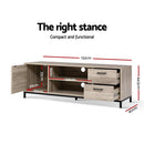 Artiss TV Cabinet Entertainment Unit 132cm Pine Tania - RnR Galore