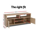 Artiss TV Cabinet Entertainment Unit 140cm Oak Ken - RnR Galore