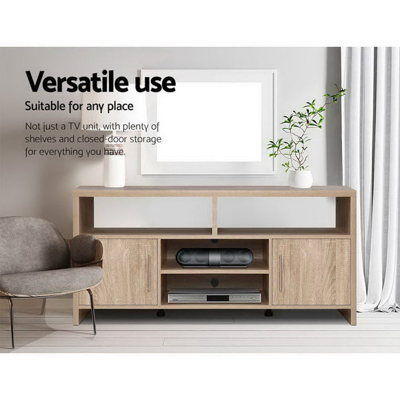 Artiss TV Cabinet Entertainment Unit 140cm Oak Ken - RnR Galore