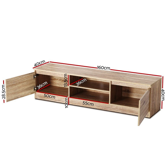 Artiss TV Cabinet Entertainment Unit 160cm Pine Charles - RnR Galore