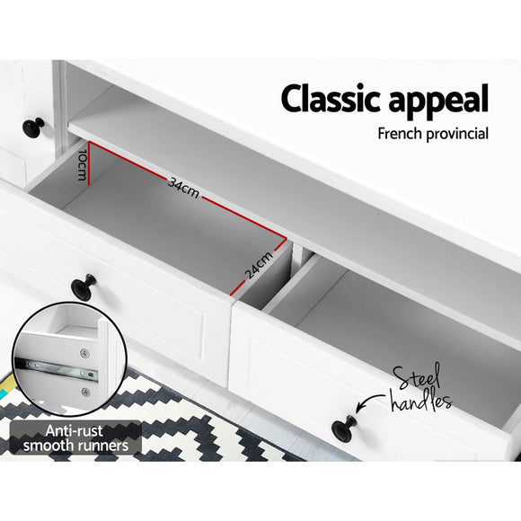 Artiss TV Cabinet Entertainment Unit 160cm White Kubi - RnR Galore