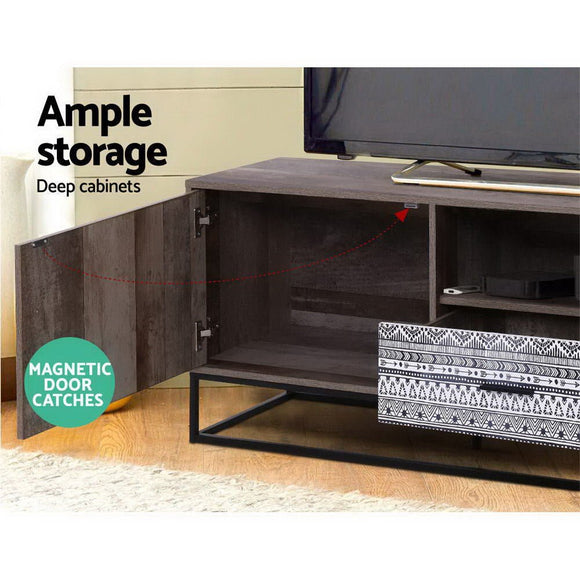Artiss TV Cabinet Entertainment Unit Stand Storage Wooden Industrial Rustic 180cm - RnR Galore