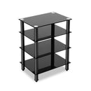 Artiss TV Stand 4 Tiers Storage Shelf Rack Tempered Glass Entertainment Unit - RnR Galore