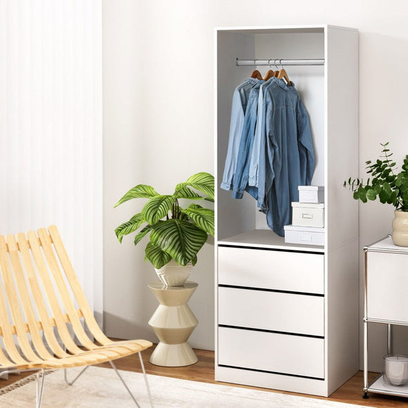 Artiss Wardrobe Clothes Closet Storage Organizer White - RnR Galore
