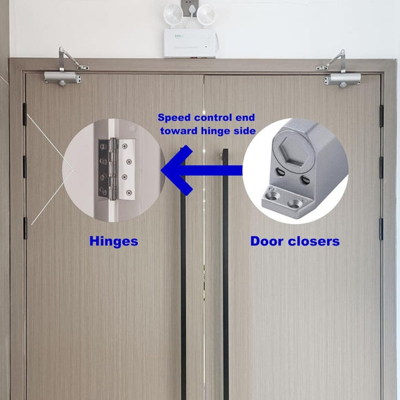 Auto Commercial Door Closers Hydraulic Door Closer for Home Commercial Door 25 - 45kg - RnR Galore