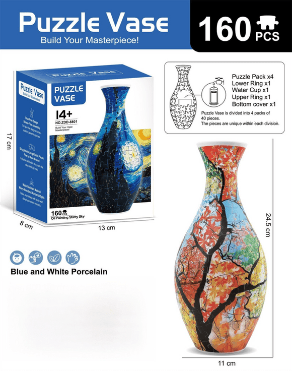 Autumn 3D Puzzle Vase - DIY Flower Vase Kit, Home Decor and Toy Gift - RnR Galore