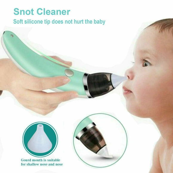 Baby Nasal Aspirator Electric Safe Hygienic Nose Cleaner Snot Sucker For baby (Green) - RnR Galore