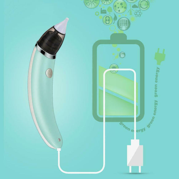 Baby Nasal Aspirator Electric Safe Hygienic Nose Cleaner Snot Sucker For baby (Green) - RnR Galore