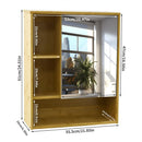 Bamboo Wall Medicine Cabinet Mirror 55.5cm 5 Shelf - RnR Galore