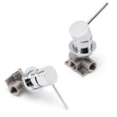 Bathroom Chrome Round Pin Lever Handle Hot Cold Water Tapware Shower Mixer Valve - RnR Galore