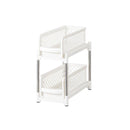 Bathroom Kitchen Sink Storage Rack Drawer Plastic Shelf Seasoning Holder - White - RnR Galore