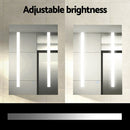 Bathroom Mirror Cabinet LED 500x720mm Medicine Wall Storage - RnR Galore