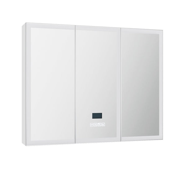 Bathroom Mirror Cabinet LED Light 900x720mm Medicine Wall Storage - RnR Galore