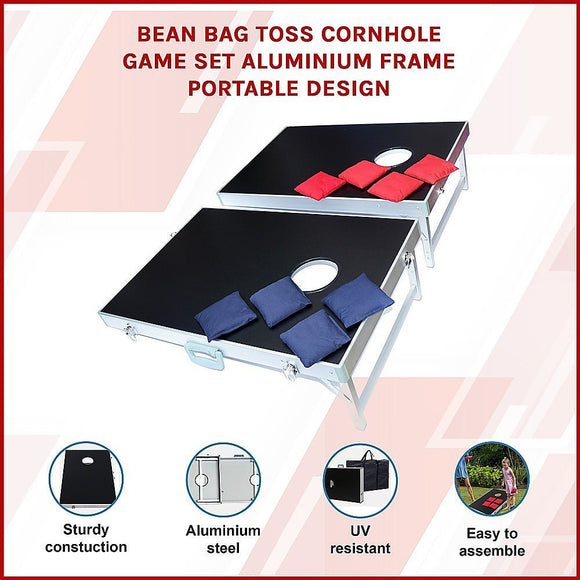 Bean Bag Toss Cornhole Game Set Aluminium Frame Portable Design - RnR Galore