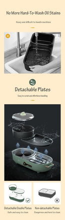 BEAR Multi - functional 2 - in - 1 Cooking Hot Pot And Griddle Barbecue Machine DKL - C15L1 - RnR Galore