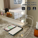 Beauty Mirror with 18 LED Bulbs, Colour Settings, White Frame, and USB A and C Ports - RnR Galore