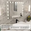 Beauty Mirror with 18 LED Bulbs, Colour Settings, White Frame, and USB A and C Ports - RnR Galore