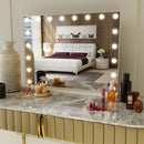 Beauty Mirror with 18 LED Bulbs, Colour Settings, White Frame, and USB A and C Ports - RnR Galore
