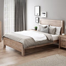Bed Frame Double Size in Solid Wood Veneered Acacia Bedroom Timber Slat in Oak - RnR Galore