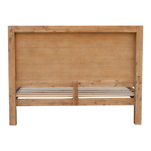Bed Frame King Size in Solid Wood Veneered Acacia Bedroom Timber Slat in Oak - RnR Galore
