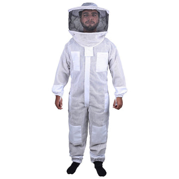 Beekeeping Bee Full Suit 3 Layer Mesh Ultra Cool Ventilated Round Head Beekeeping Protective Gear SIZE M - RnR Galore