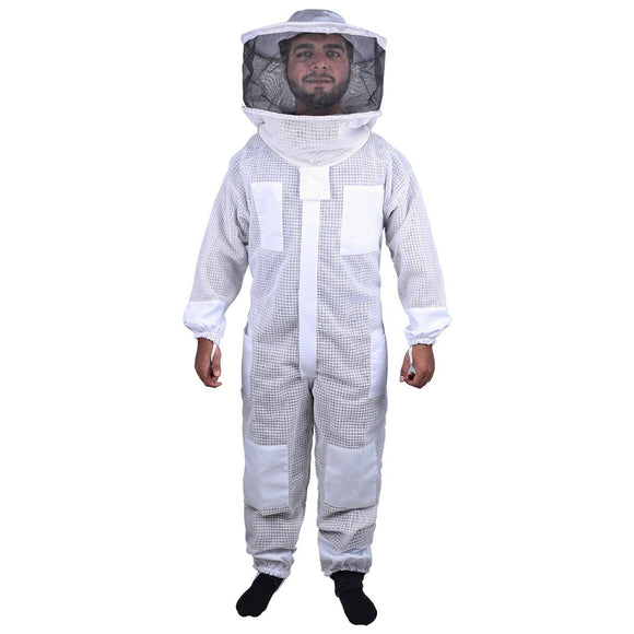 Beekeeping Bee Full Suit 3 Layer Mesh Ultra Cool Ventilated Round Head Beekeeping Protective Gear SIZE M - RnR Galore