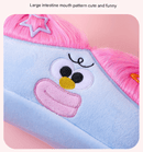Beige and Light Green Hair Cute Plush Monster Pencil Case - Fluffy Stationery Pouch with DIY Styleable Hair for Kids - RnR Galore