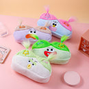 Beige and Light Green Hair Cute Plush Monster Pencil Case - Fluffy Stationery Pouch with DIY Styleable Hair for Kids - RnR Galore