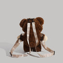 Beige Bear Cute Plush Teddy Bear Backpack Stuffed Animal Rucksack Convertible Shoulder Bag for Girls and Teens Brown Novelty Gift - RnR Galore