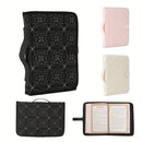 Beige Elegant Quilted Bible Cover - Protective Book Case with Carry Handle - RnR Galore