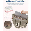 Beige Women's Multi - Pocket Tote Bag - Large Quilted Travel Handbag for Work, Gym, and More - RnR Galore