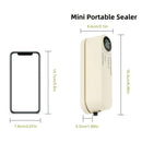 beige.USB Rechargeable Portable Vacuum Sealer, includes sealing bags and a rapid vacuum pump. Space - saving design, suitable for vacuum packing snacks, meat, fruits, and vegetables for food preservation. - RnR Galore