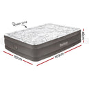 Bestway Air Mattress Queen Inflatable Bed 46cm Airbed Decorated Surface Grey - RnR Galore