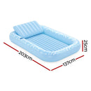Bestway Float Floating Seat Pool Lounger Inflatable Lounge Chair Bed Pillow Cup Holder 2.03MX1.37M - RnR Galore