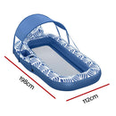 Bestway Inflatable Floating Float Lounger with Sunshade Canopy 1.98Mx1.12M Blue - RnR Galore