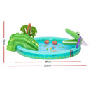 Bestway Kids Inflatable Splash Play Pool with Slide Ball Crocodile Fishing Net - RnR Galore