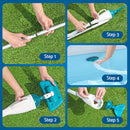 Bestway Pool Cleaner 2 Cleaning Heads Vacuum 6m Hose 1.9m Aluminium Pole - RnR Galore
