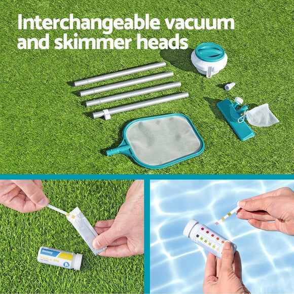 Bestway Pool Cleaner Vacuum Chemical Dispenser Thermometer Swimming Pools Cleaning Kit - RnR Galore