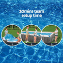 Bestway Swimming Pool 282x196x84cm Steel Frame Above Ground Pools Filter Pump 3662L - RnR Galore