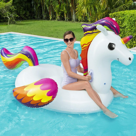 Bestway Unicorn Float Rider Inflatable Ride On Floating Pool Lounger 224x156CM - RnR Galore