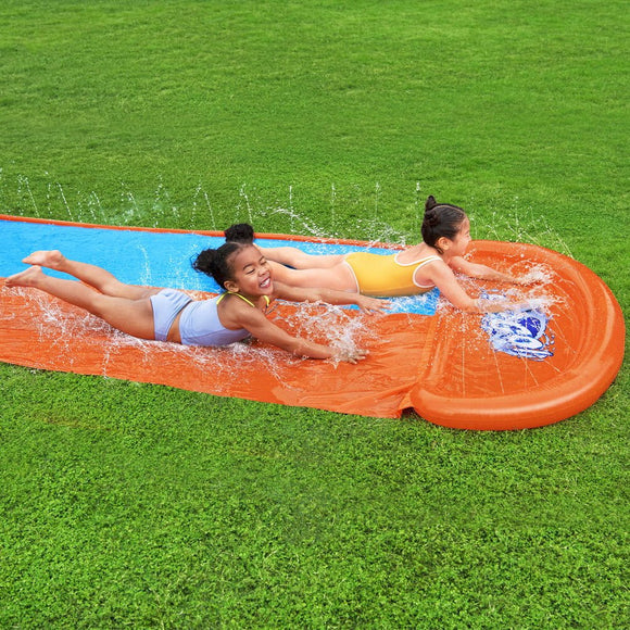 Bestway Water Slide Kids Slip 488cm Dual Slides Inflatable Splash Pad - RnR Galore